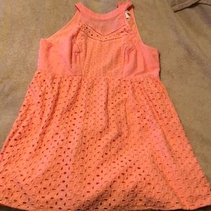 Pink halter top dress